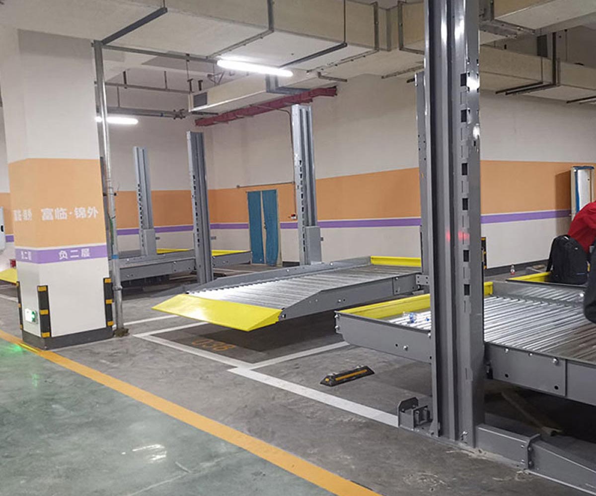 康樂二層簡易升降類機(jī)械立體車庫改造